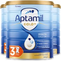 百亿补贴：Aptamil 爱他美 金装 婴幼儿配方奶粉 3段 900g*3罐