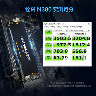 QUANXING 铨兴 N301 M.2固态硬盘 PCIe3.0