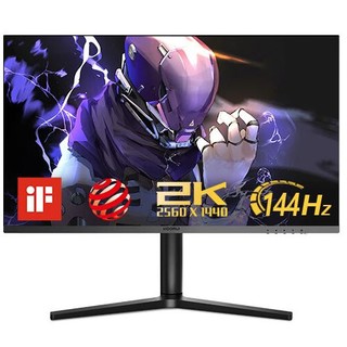 KOORUI 科睿 27英寸 显示器2K 144Hz 1ms Free-Sync/G-Sync兼容 可壁挂 可旋转升降 电竞显示屏 27E1Q Plus