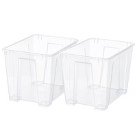 IKEA 宜家 SAMLA萨姆拉 收纳箱 39*28*28cm 2个 透明