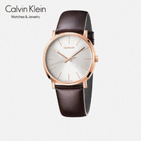 Calvin Klein CK凯文克莱（Calvin Klein）Posh 铂时系列 棕色皮带圆盘男表 石英表 K8Q316G6（表盘:40MM）