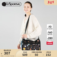 LeSportsac 乐播诗时尚卡通印花单肩斜挎手提女包7507E140宇宙物语 黑底星球