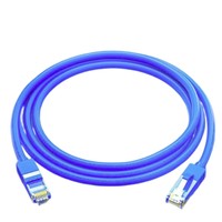 PLUS会员：JH 晶华 六类千兆网线 纯铜CAT6类网络连接线 工程家用电脑宽带监控机房路由器8芯双绞跳线 蓝色 1米 W320C