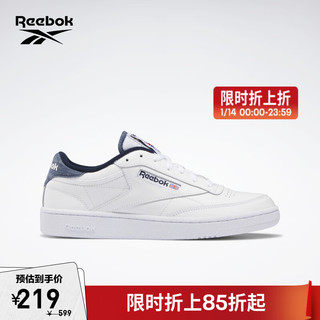 Reebok 锐步 Club C 85 中性运动板鞋 AR0457 白色 38.5