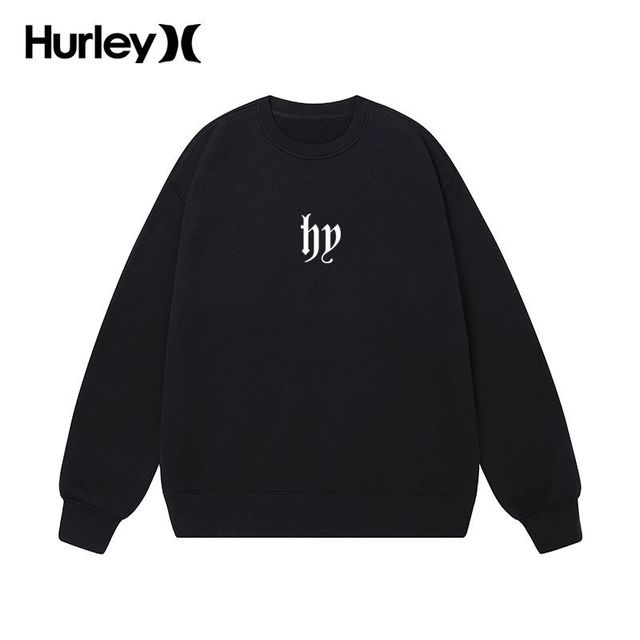 Hurley 秋冬新款美式潮流男女卫衣圆领一体绒情侣卫衣