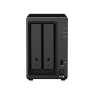 群晖（Synology）DS723+ 2盘位NAS磁盘列阵企业网络存储服务器个人私有云备份网盘黑色 标配（不含硬盘）