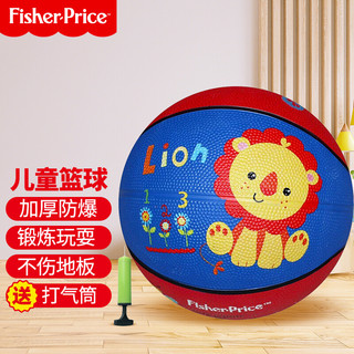 Fisher-Price 儿童玩具球17cm卡通小皮球幼儿园篮球狮子蓝色F0515-2新年礼物