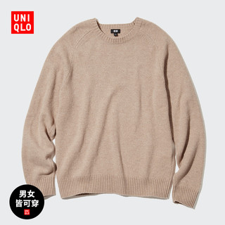 UNIQLO 优衣库 男装/女装 柔软绵羊毛圆领针织衫(套头毛衣)438789