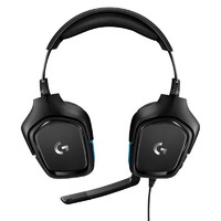 logitech 罗技 G431 耳罩式头戴式降噪有线耳机 黑色 3.5mm/USB口