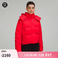 lululemon 丨Wunder Puff 女士短款羽绒外套 LW4BTOS 石榴红