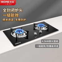 HIONE 火王 2WA新升级W01版燃气灶家用液化气灶台嵌两用双灶天然气