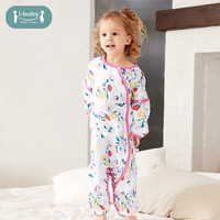 i-baby 恒温睡袋二层纱布睡袋宝宝睡袋 儿童睡衣透气春秋换季款 二层纱布-蜜蜂寻梅-室温28-32℃ 100 身高90-100cm/参考1-2岁