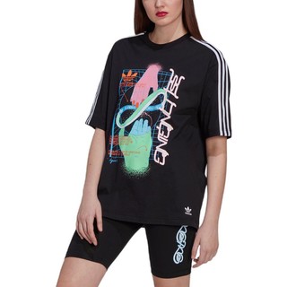 adidas ORIGINALS TEE 女子运动T恤 HT3767 黑色 32