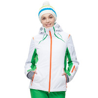 RUNNING RIVER 新款女士透气保暖时尚专业款修身双板滑雪服夹克上衣A6002 绿色566 L/40