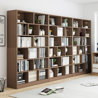 新品书架落地客厅置物架靠墙家用格子收纳柜子储物架书房图书馆书柜