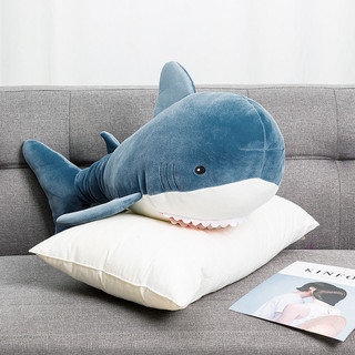 MINISO名创优品 鲨鱼毛绒玩具玩偶公仔女生睡觉长条抱枕生日礼物