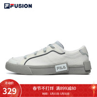 FILA 斐乐 FUSION斐乐潮牌帆布鞋男2022秋季新款时尚潮流轻便休闲鞋POP 多雾灰/高调灰-VH 39