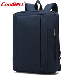 coolbell 酷貝爾 CB-5501雙肩包男多功能手提包防水耐磨戶外商務電腦背包 藍色 15英寸