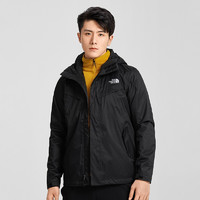 TheNorthFace北面三合一冲锋衣外套男抓绒防水秋冬上新|4U7X UJF/黑色 L/175 XXL/185