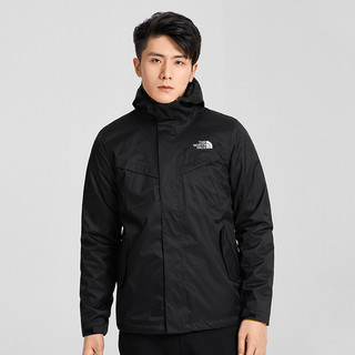 TheNorthFace北面三合一冲锋衣外套男抓绒防水秋冬上新|4U7X UJF/黑色 L/175 XXL/185