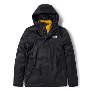 TheNorthFace北面三合一冲锋衣外套男抓绒防水秋冬上新|4U7X UJF/黑色 L/175 XXL/185