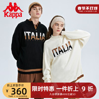 Kappa 卡帕 经典套头衫男女半拉链毛衣美式复古提花外套新款