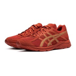 ASICS 亚瑟士 男鞋透气跑鞋运动鞋缓震舒适跑步鞋 GEL-CONTEND 4  红色/金色 42