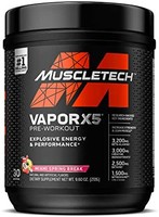 Muscletech MuscleTech Vapor X5 男女锻炼前能量粉 肌酸 肌肉增长剂 锻炼前产品，迈阿密春假挑战，30 份，包装随机