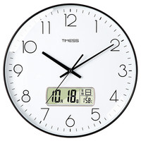 TIMESS P26-1 多功能日历挂钟 黑边白面 35cm