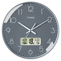 TIMESS P12B-3 多功能日历挂钟 灰边灰面 30cm