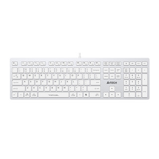 A4TECH 双飞燕 飞时代系列 FX50 109键 有线薄膜键盘 白色 无光