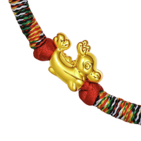 移动端、京东百亿补贴：周六福 AEBZ175995 生肖龙足金手绳 16cm 0.3g