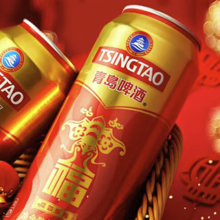 TSINGTAO 青岛啤酒 福如东海 啤酒 500ml*12听