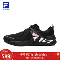 FILA 斐乐 官方女鞋运动鞋2022冬新款轻便有氧健身鞋综训鞋MIND 5 黑-BK 37.5