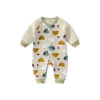 molobalo 麦拉贝拉 HY64108 婴儿长袖连体衣 小鸡按扣款 天然绿 66cm