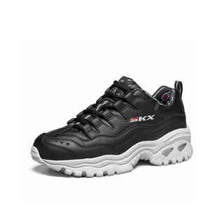 SKECHERS 斯凯奇 D'LITES系列 Energy 女子休闲运动鞋 13425-BKW 黑色/白色 37