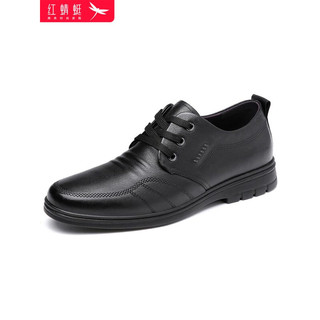 红蜻蜓 男鞋英伦时尚系带 WTA306871FXL 黑色