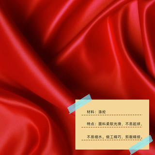 1Gshop.com 一居尚品 红布料喜事红布新年中国风面料抓周红绸布 1.5*2米