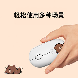 罗技（Logitech）Pebble无线蓝牙鼠标 LINE FRIENDS系列-布朗熊