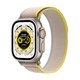 Apple 苹果 Watch Ultra 智能手表 49mm GPS+蜂窝网络款 钛金属原色表壳 黄配米色野径回环式表带 S/M