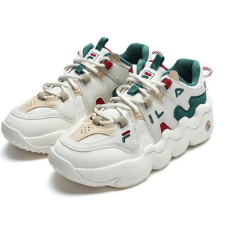 FILA 斐乐 Panini Xmas 女子休闲运动鞋 F12W312113F-SL 雪白/百合白 39