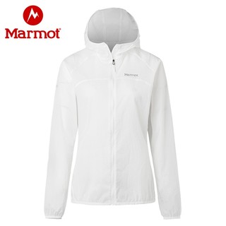 Marmot 土拨鼠 新品户外运动皮肤衣女防泼水轻量带帽防风衣上衣