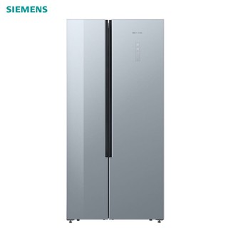 SIEMENS 西门子 BCD-530W(KX52NS43TI)530升超薄对开门冰箱 玻璃门 风冷 变频(晨雾灰)