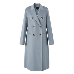 MECITY [2件2.5折价:212.3,叠加199减30]MECITY女装冬季新款羊毛保暖中长款双面呢大衣