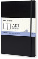 Moleskine Art Collection 水彩笔记本，带硬封面和弹性封口的绘本，适合水彩和水彩铅笔的纸张，黑色，大号 29.7 x 21 厘米，96 页