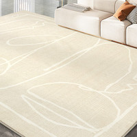 PLUS会员：京东京造 超柔仿羊绒客厅地毯 现代简约百搭防滑抗水污茶几毯 160*230cm