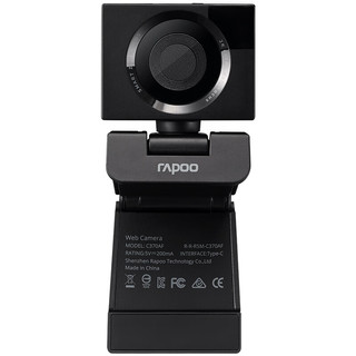 雷柏（Rapoo） C370AF 电脑高清摄像头 高帧速自动对焦 85.8°超广角拍摄 教学直播视频 黑色