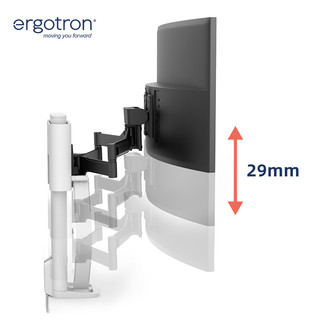 爱格升（ERGOTRON）TRACE显示器支架臂电脑显示屏屏幕支架桌面升降旋转支架显示器增高架(45-630-216 )烤漆白