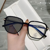 SHALALI 复古多边眼镜框+鸿晨品牌1.60防蓝光变色灰镜片（近视0-600度）