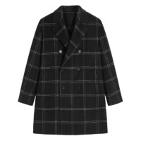 PEACEBIRD MEN 太平鸟男装 男士中长款大衣 B1AAB4422 深灰 XXXL